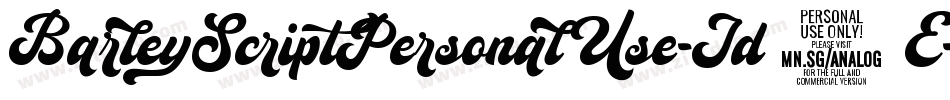 BarleyScriptPersonalUse-Jd3E字体转换
