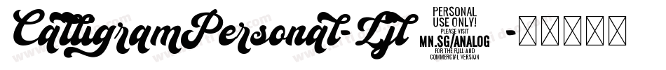 CalligramPersonal-Ljl5字体转换