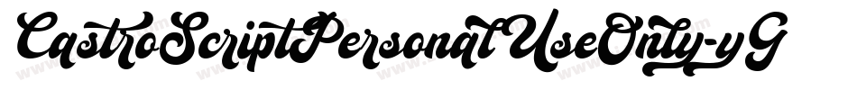 CastroScriptPersonalUseOnly-yGVm字体转换 CastroScriptPersonalUseOnly-yGVm字体转换