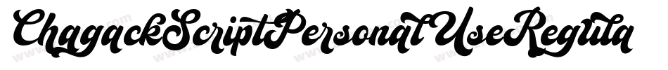 ChagackScriptPersonalUseRegular-oWBx字体转换