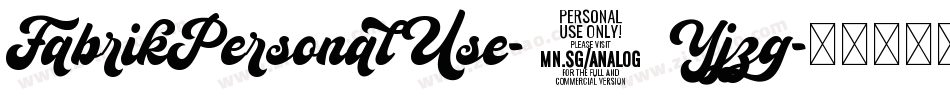 FabrikPersonalUse-6Yjzg字体转换