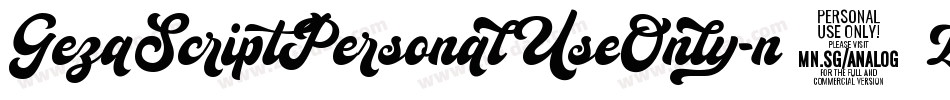GezaScriptPersonalUseOnly-n9LV字体转换