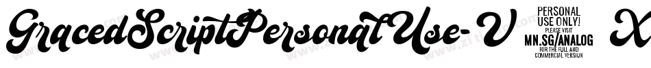 GracedScriptPersonalUse-V5XV字体转换 GracedScriptPersonalUse-V5XV字体转换