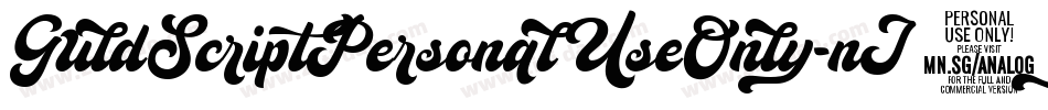 GuldScriptPersonalUseOnly-nJ2g字体转换