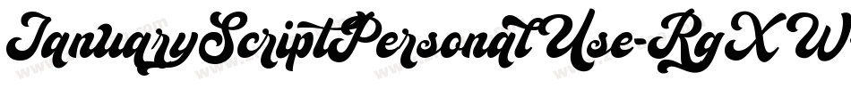 JanuaryScriptPersonalUse-RgXW字体转换