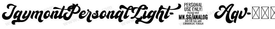 JaymontPersonalLight-6Aqv字体转换