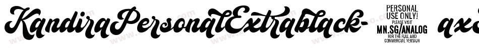 KandiraPersonalExtrablack-9axK字体转换 KandiraPersonalExtrablack-9axK字体转换