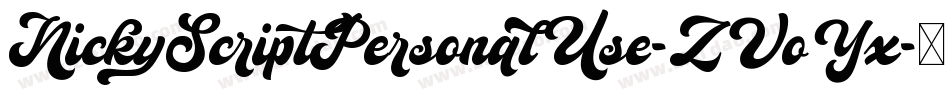 NickyScriptPersonalUse-ZVoYx字体转换