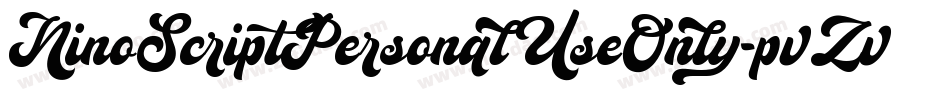 NinoScriptPersonalUseOnly-pvZv字体转换