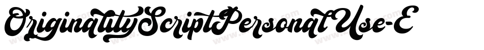 OriginalityScriptPersonalUse-Emqn字体转换