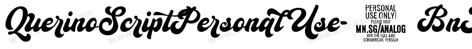 QuerinoScriptPersonalUse-4BnJB字体转换