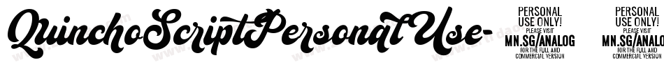 QuinchoScriptPersonalUse-16Vj字体转换
