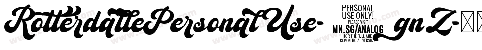 RotterdallePersonalUse-9gnZ字体转换