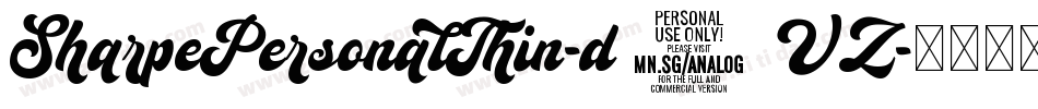 SharpePersonalThin-d1VZ字体转换 SharpePersonalThin-d1VZ字体转换
