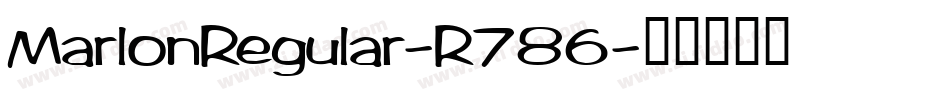 MarlonRegular-R786字体转换