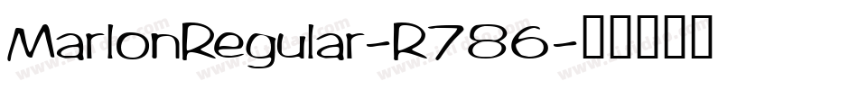 MarlonRegular-R786字体转换