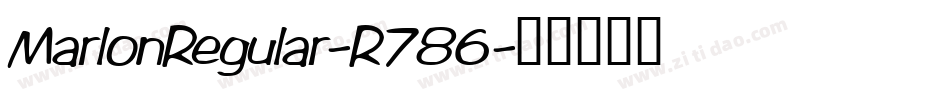 MarlonRegular-R786字体转换