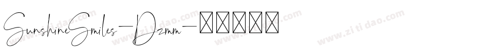 SunshineSmiles-Dzmm字体转换