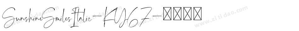 SunshineSmilesItalic-KY67字体转换
