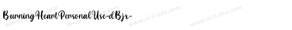 BurningHeartPersonalUse-dBjx字体转换