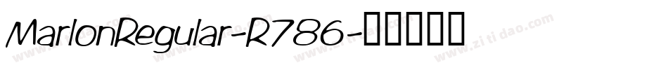 MarlonRegular-R786字体转换