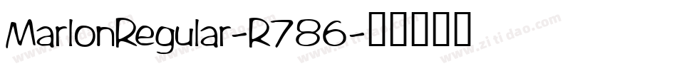 MarlonRegular-R786字体转换
