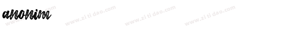 anonim字体转换
