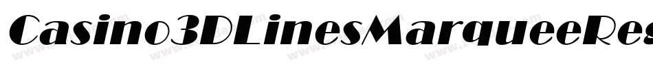 Casino3DLinesMarqueeRegular-ALPeM字体转换