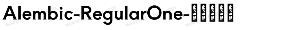 Alembic-RegularOne字体转换