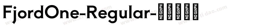 FjordOne-Regular字体转换