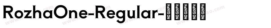 RozhaOne-Regular字体转换