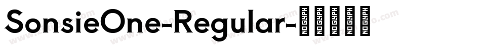 SonsieOne-Regular字体转换