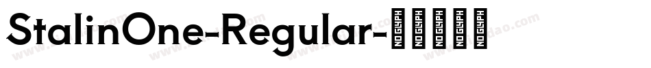 StalinOne-Regular字体转换