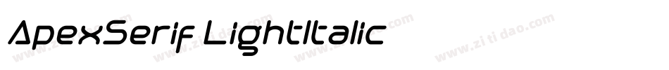 ApexSerif-LightItalic字体转换