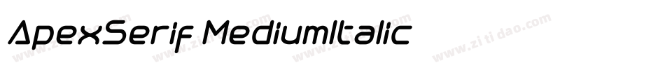 ApexSerif-MediumItalic字体转换