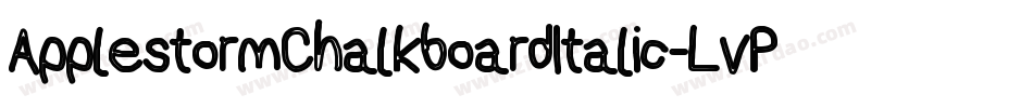 ApplestormChalkboardItalic-LvPy字体转换