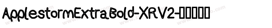 ApplestormExtraBold-XRV2字体转换
