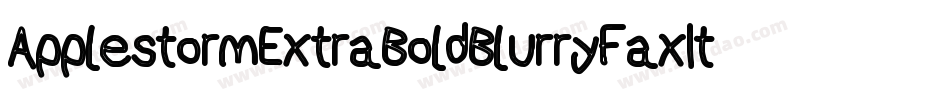 ApplestormExtraBoldBlurryFaxItalic-oA0q字体转换