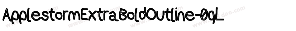 ApplestormExtraBoldOutline-0qLr字体转换