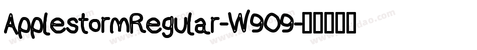 ApplestormRegular-W9O9字体转换