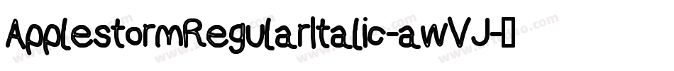 ApplestormRegularItalic-awVJ字体转换