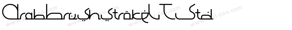 ArabBrushstrokeLTStd字体转换