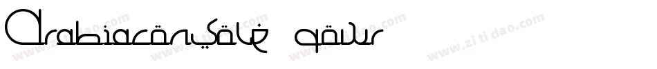 Arabiaconsole-qowr字体转换