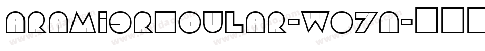 AramisRegular-wG7n字体转换