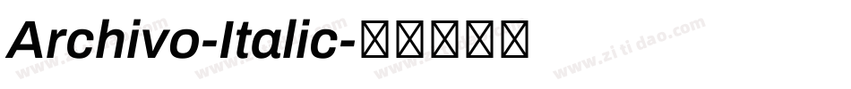 Archivo-Italic字体转换