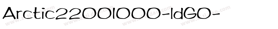 Arctic22001000-ldG0字体转换
