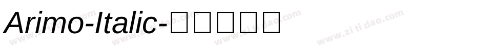 Arimo-Italic字体转换