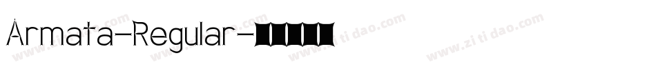Armata-Regular字体转换