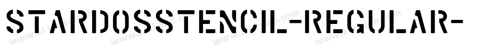 StardosStencil-Regular字体转换