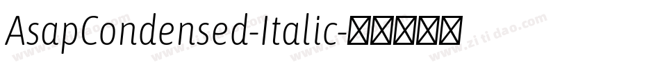 AsapCondensed-Italic字体转换